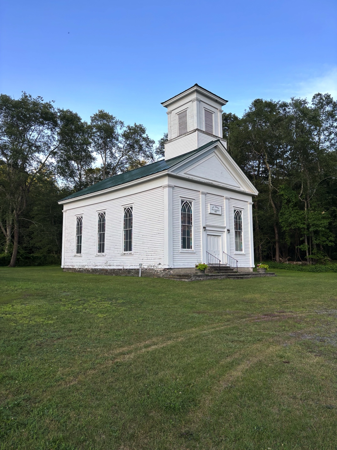 Dry Brook Community Hall with a green metal roof